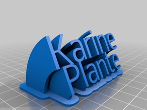 meine angepasste geschwungene 2-Zeile name plate kp office 3d print model - Mito3D