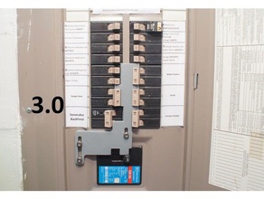 cutler hammer Leistungsschalter-panel Verriegelung Platte Generatoren Haushalt transfer-Schalter 3d print model - Mito3D