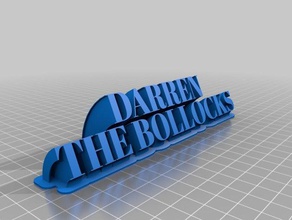 my customized sweeping font office 3d print model - Mito3D