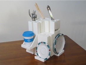 Yığıcı mutfak depolama engeller kaplar modüler 3d print model - Mito3D