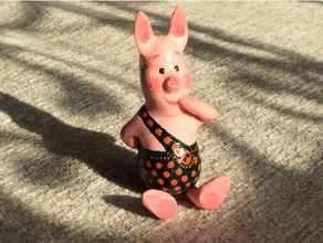 oturan piglet winnie-the-pooh masal oyuncaklar oyunlar winnie the pooh 3d print model - Mito3D
