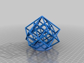 meine angepasste Gitter-cube v2 neue Möglichkeiten math Kunst 3d print model - Mito3D