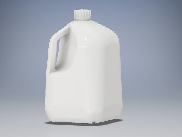 plástico galão jarro de leite alimentos bebida 3D print model - Mito3D