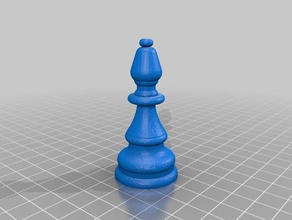 xadrez tradicional bispo 3d impressão 3d print model - Mito3D