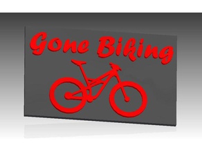 gone biking sign specialized enduro 2016 silhouette signs logos 3d print model - Mito3D