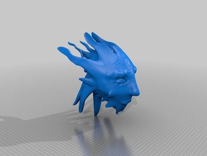 Kopf 1 sacryria Teile alien Gesicht Frau 3d print model - Mito3D