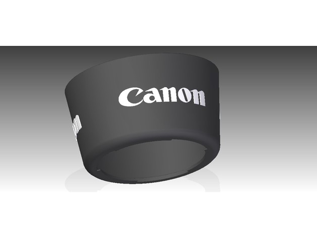 58mm canon dslr lens hood caméra 3D print model - Mito3D