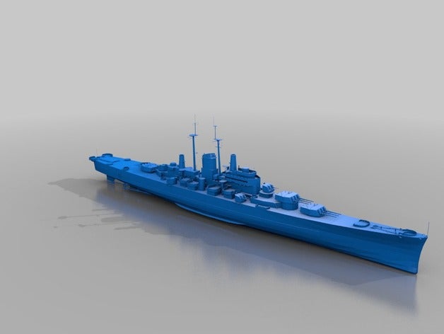 world warships ca-134 des moines 110 vehicles cruiser usn wows 3D print model - Mito3D