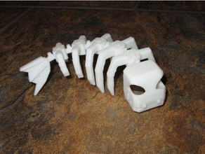 finn fish animals fidget toy halloween skeleton 3d print model - Mito3D