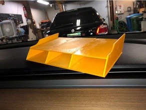 tesla model 3 glovebox organizer shelf automotive 3d print model - Mito3D