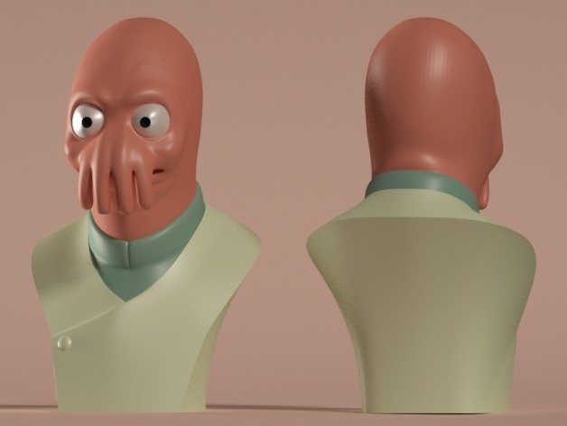 dr zoidberg buste les créatures futurama 3D print model - Mito3D