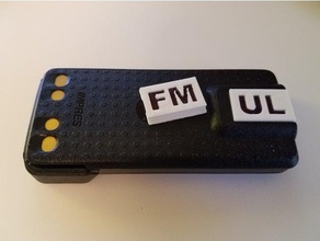 mototrbo clip di batteria etichetta l'elettronica dmr motorola 3d print model - Mito3D