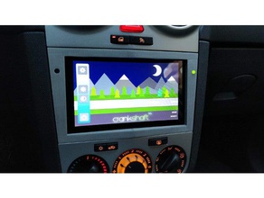 opel vauxhall corsa 2012 raspberry pi apoyo de la automoción android auto coche openscad pantalla táctil 3d print model - Mito3D