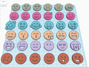 2d emoji icona della collezione i segni loghi art emojii emojis 3d print model - Mito3D