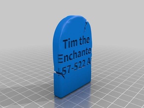 my customized head stone grave tim other 3d print model - Mito3D
