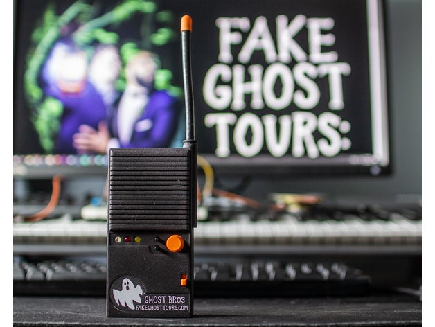 falso walkie-talkie ghost tour l'elettronica Degli anni ' 80 arduino caso audio il fai da te ghostbusters i fantasmi gps 3D print model - Mito3D