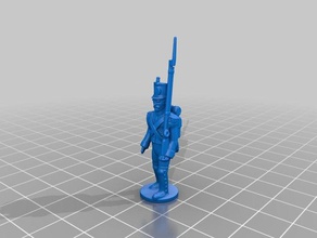 soldado francês brinquedos jogos 28mm napoleônico 3d print model - Mito3D