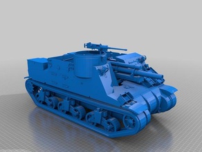 tanque m7 sacerdote 110 vehículos soporte de bobina mundo los tanques 3d print model - Mito3D