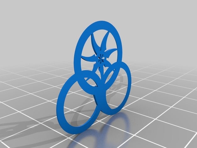 wheel time logo flat props 3D print model - Mito3D