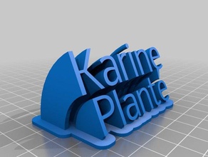 mi personalizados de barrido 2-nombre la línea placa kp2 oficina 3d print model - Mito3D