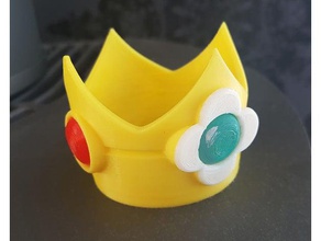 princess daisy crown costume cosplay halloween nintendo super mario 3d print model - Mito3D