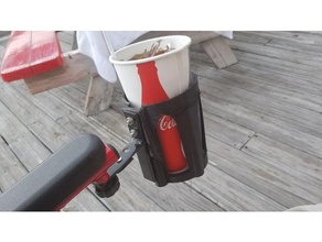 wheelchair cup holder 3d printing cupholder 3d print model - Mito3D