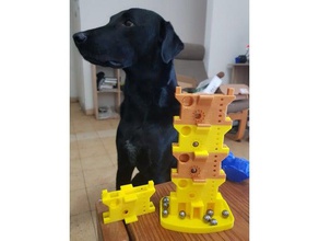 Marmor binäre Turm mechanisch ist - Spielzeug Marmor-Maschine 3d print model - Mito3D