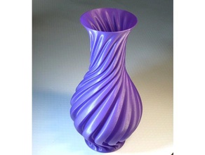 vazo dekor spiral bükülmüş virajlı 3d print model - Mito3D