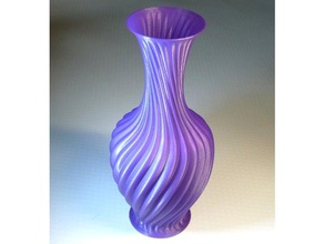 vazo dekor spiral bükülmüş virajlı 3d print model - Mito3D