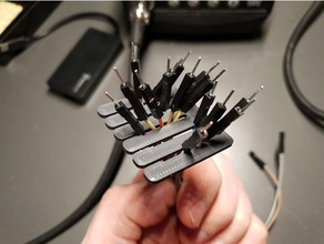 jumper wire cable tidy - Elektronik Kabel-Halter jumperwire jumper-Kabel 3d print model - Mito3D