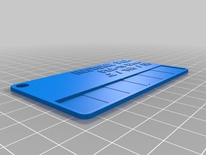 pla tag instone blue 3d printing tests customized 3d print model - Mito3D
