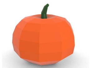 low poly pumpkin 3d printing figurine halloween 3d print model - Mito3D