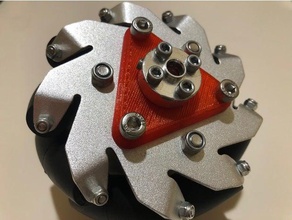 tetrix hub 100mm mecanum wheels robotics 3d print model - Mito3D