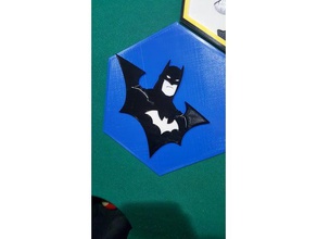 emblema do batman a arte símbolo quadrinhos dc comics super-herói 3d print model - Mito3D