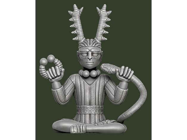 cernunnos Skulpturen celtic Abbildung gehörnte Gott Mythos Mythologie pagan statue 3D print model - Mito3D
