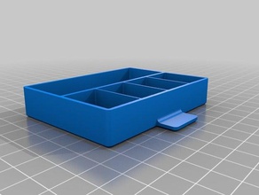 Schubladenbox fünf 3 Fächer tool Inhaber Boxen 3d print model - Mito3D