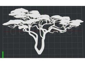 ağaç 2d duvar sanatı 3d print model - Mito3D