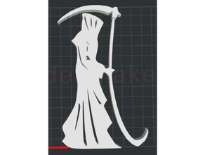 reaper 2d-Wand-Kunst 3d print model - Mito3D
