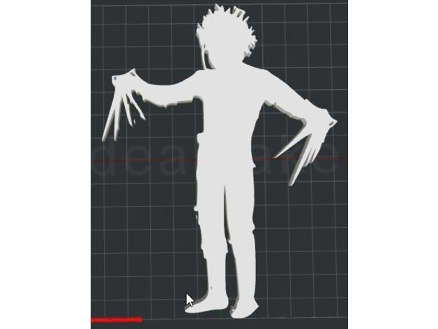 edward mani di forbice 2d wall art 3D print model - Mito3D