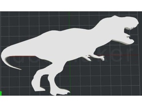 t-rex 2d-Wand-Kunst 3d print model - Mito3D