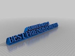 my customized sweeping name plate &ndash 2 lines fonts remix signs logos 3d print model - Mito3D