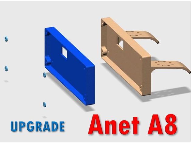 anet a8 lcd trasera de la cubierta del soporte cable 3d impresora partes Impresora La impresión en en8 actualización a6 mods 3D print model - Mito3D