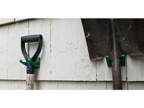 yard tool hookshangers household garden sherm holder wall hanger hook mount 3d print model - Mito3D