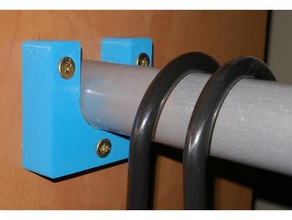personalizável tubo de suporte organização armário closet cabide personalizado a casa openscad 3d print model - Mito3D