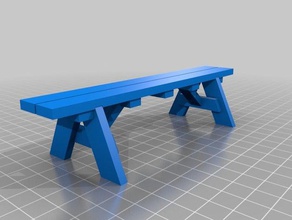3dbear picnic bench table remix models ar 3dbp2 augmented reality banch furniture outdoor 3d print model - Mito3D