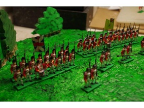 american war independence part 1 british line infantry toy game accessories 28mm awi drawing historical miniature wargaming 3d print model - Mito3D