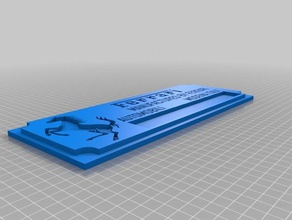 ferrari f1 nameplate part 1 automotive maranello modena 3d print model - Mito3D