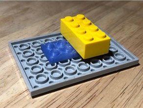 doble cara 4x2 lego de la placa los juguetes juegos compatible 3d print model - Mito3D
