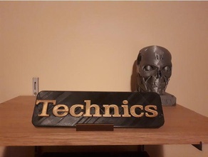 big technics logo audio 3d print model - Mito3D