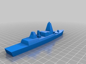 low-poly type 45 destroyer vehicles 3d print model - Mito3D